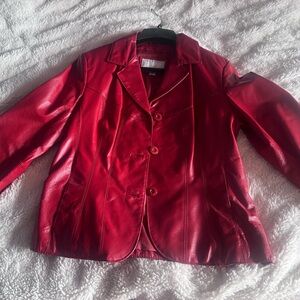 Wilson Leather Women's Bold Red Leather Jacket